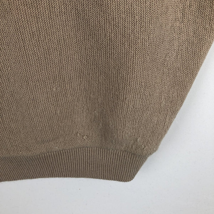 TOWN CRAFT JCPenney Rib-Knit Acrylic Cardigan, Men's Size M (approx.) Oron Acrylic Beige type Vintage Second Hand