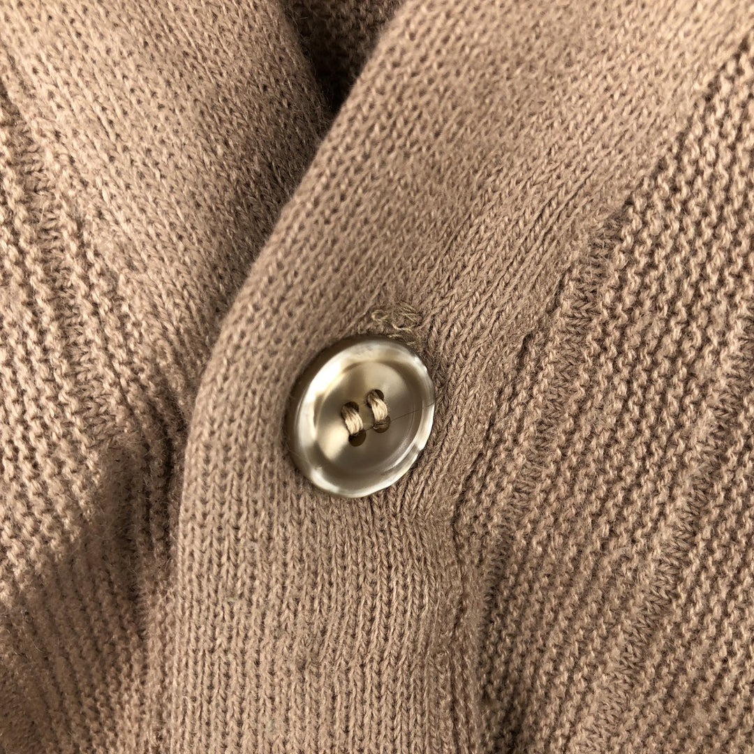 Gepner Acrylic Knit Cardigan, Men's Size M (approx.), Vintage acrylic Beige type Vintage Second Hand