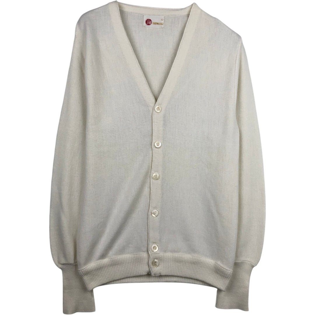 KINGS ROAD Acrylic Knit Cardigan, Men's Size L (equivalent) acrylic ivory Vintage Second Hand