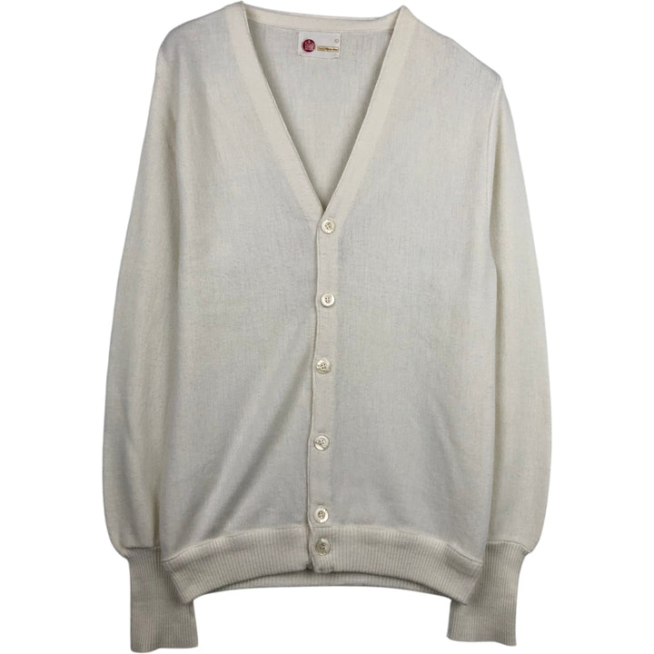 KINGS ROAD Acrylic Knit Cardigan, Men's Size L (equivalent) acrylic ivory Vintage Second Hand