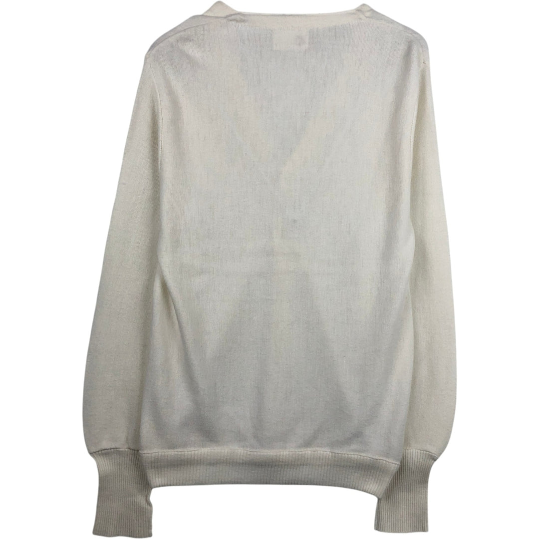 KINGS ROAD Acrylic Knit Cardigan, Men's Size L (equivalent) acrylic ivory Vintage Second Hand