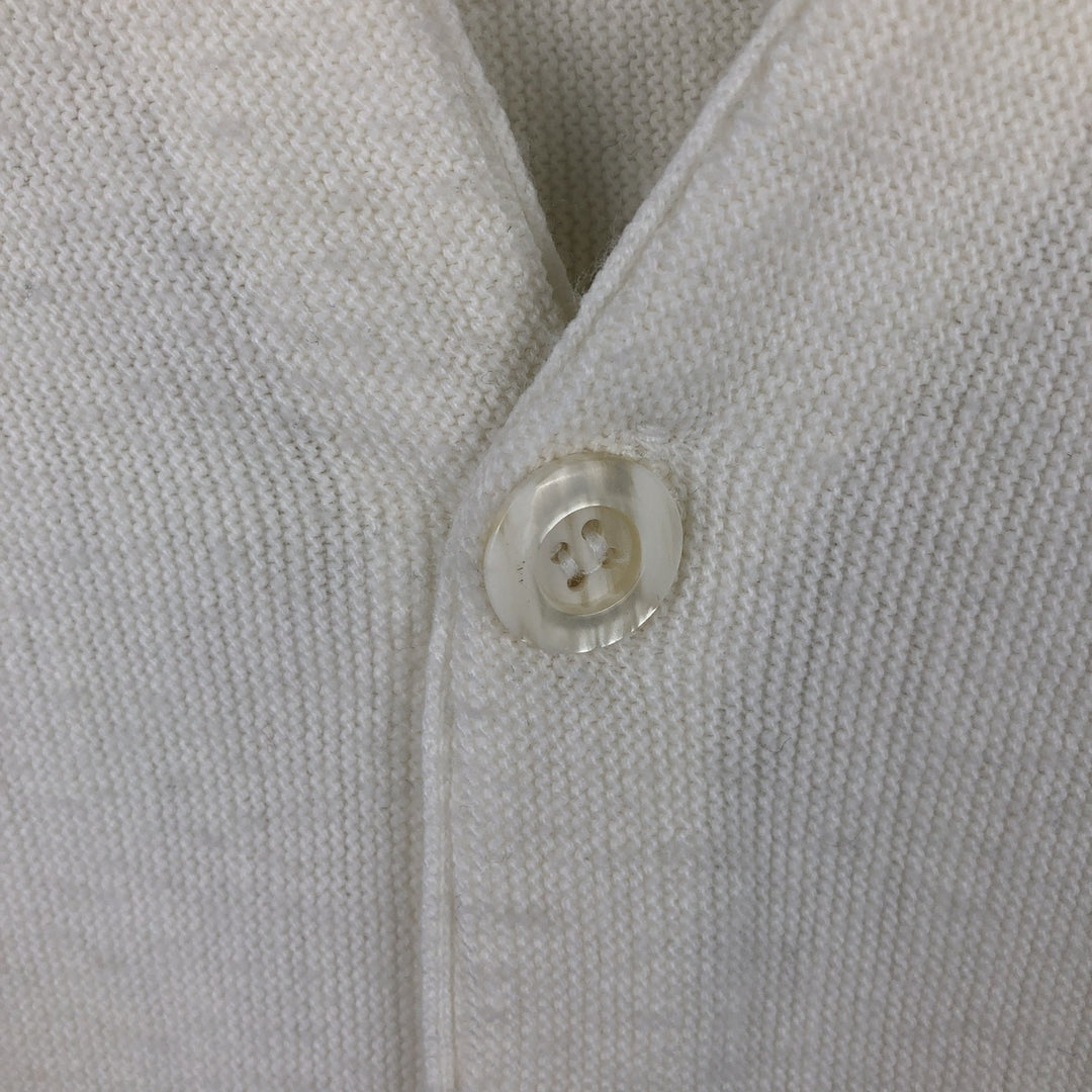 KINGS ROAD Acrylic Knit Cardigan, Men's Size L (equivalent) acrylic ivory Vintage Second Hand