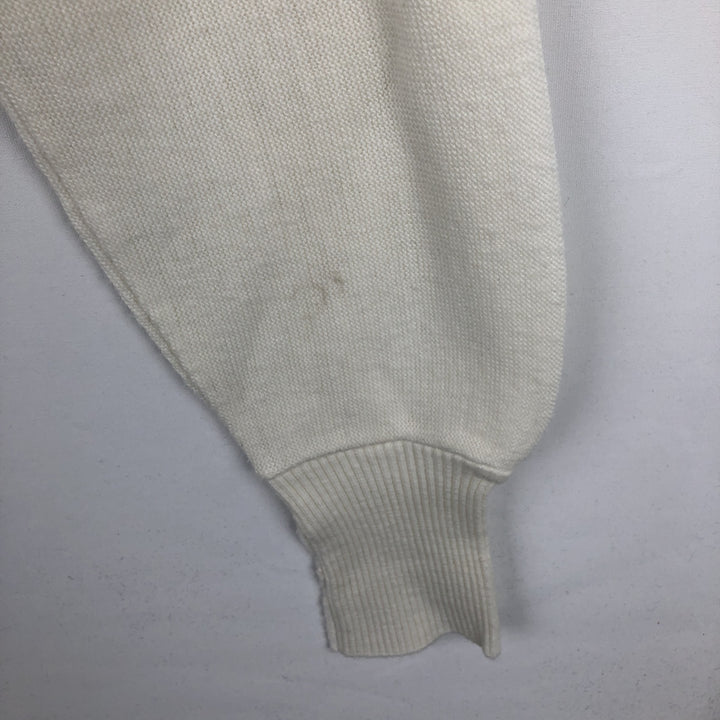 KINGS ROAD Acrylic Knit Cardigan, Men's Size L (equivalent) acrylic ivory Vintage Second Hand