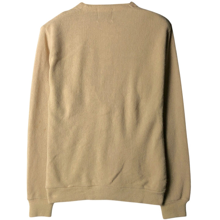 70s-80'S CHALLENGER Acrylic Knit Cardigan, Men's Size M (approx.), Vintage Oron Acrylic Beige type Vintage Second Hand