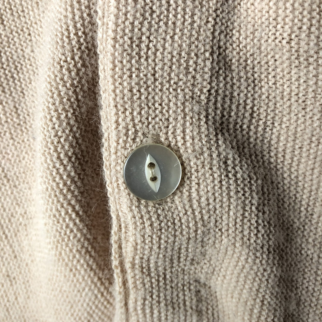 70s-80'S CHALLENGER Acrylic Knit Cardigan, Men's Size M (approx.), Vintage Oron Acrylic Beige type Vintage Second Hand