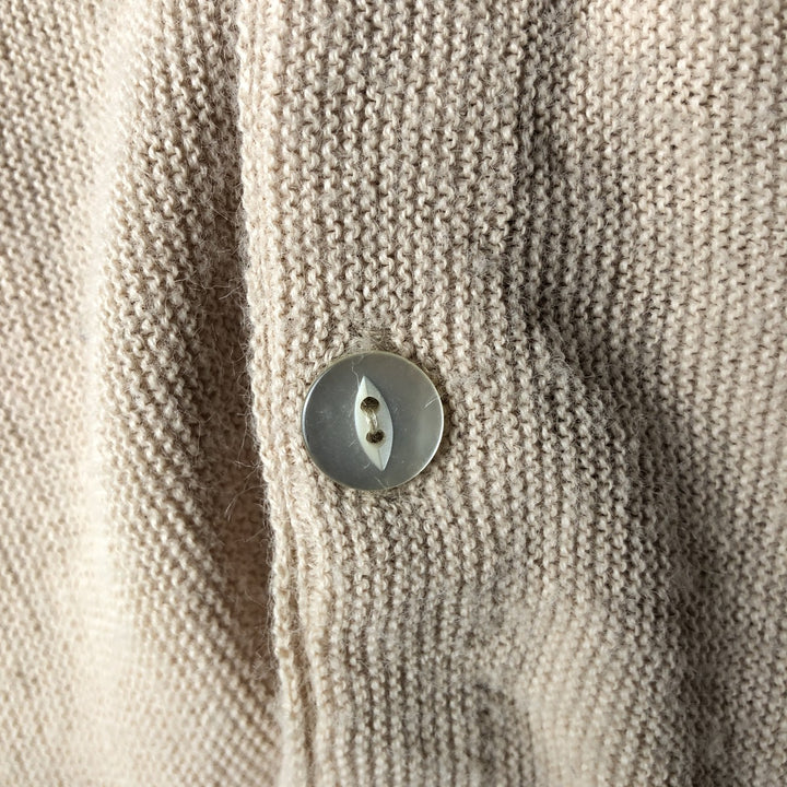 70s-80'S CHALLENGER Acrylic Knit Cardigan, Men's Size M (approx.), Vintage Oron Acrylic Beige type Vintage Second Hand