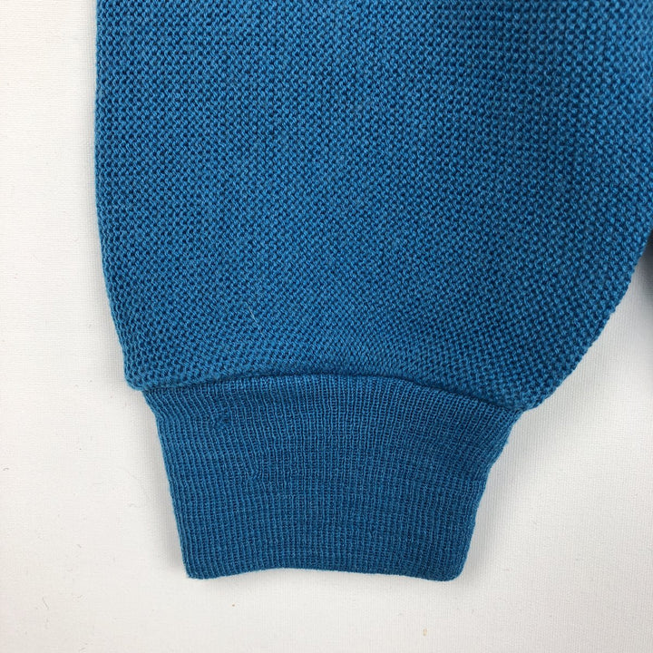 1970'S Robert Bruce PAR-70 Poly Cardigan, Made in USA, Men's Size XL (Equivalent), Vintage polyester blue type Vintage Second Hand