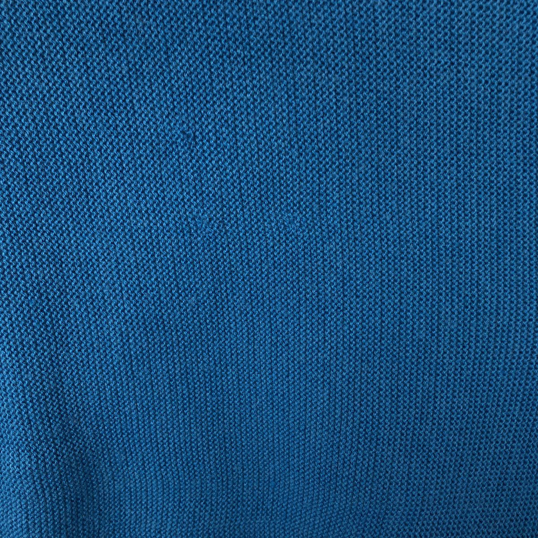 1970'S Robert Bruce PAR-70 Poly Cardigan, Made in USA, Men's Size XL (Equivalent), Vintage polyester blue type Vintage Second Hand