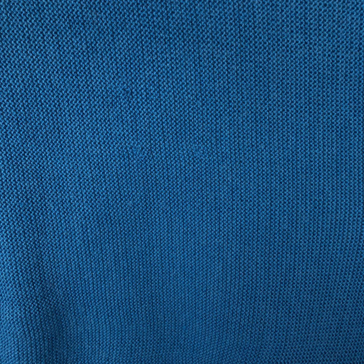1970'S Robert Bruce PAR-70 Poly Cardigan, Made in USA, Men's Size XL (Equivalent), Vintage polyester blue type Vintage Second Hand