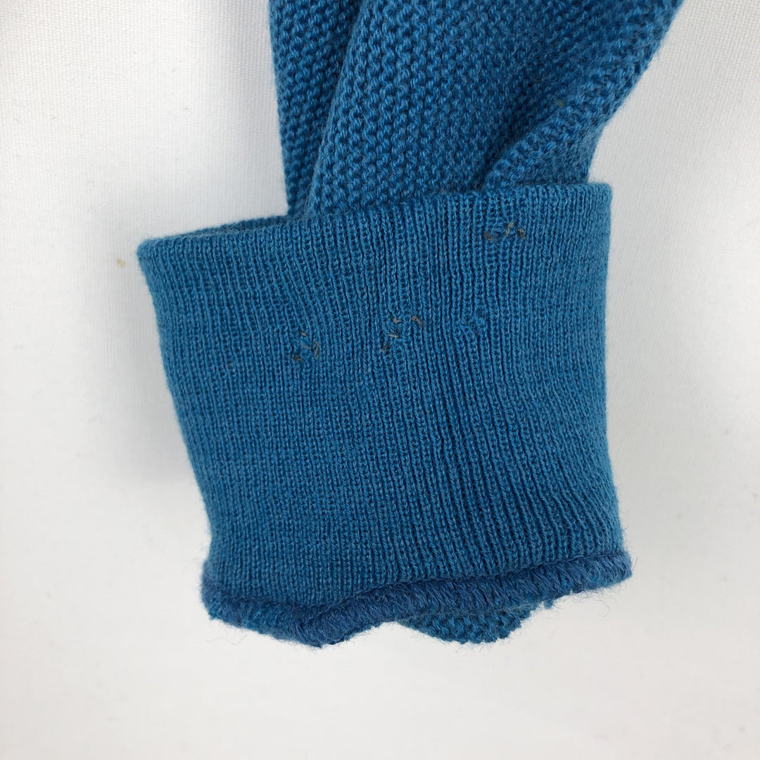 1970'S Robert Bruce PAR-70 Poly Cardigan, Made in USA, Men's Size XL (Equivalent), Vintage polyester blue type Vintage Second Hand