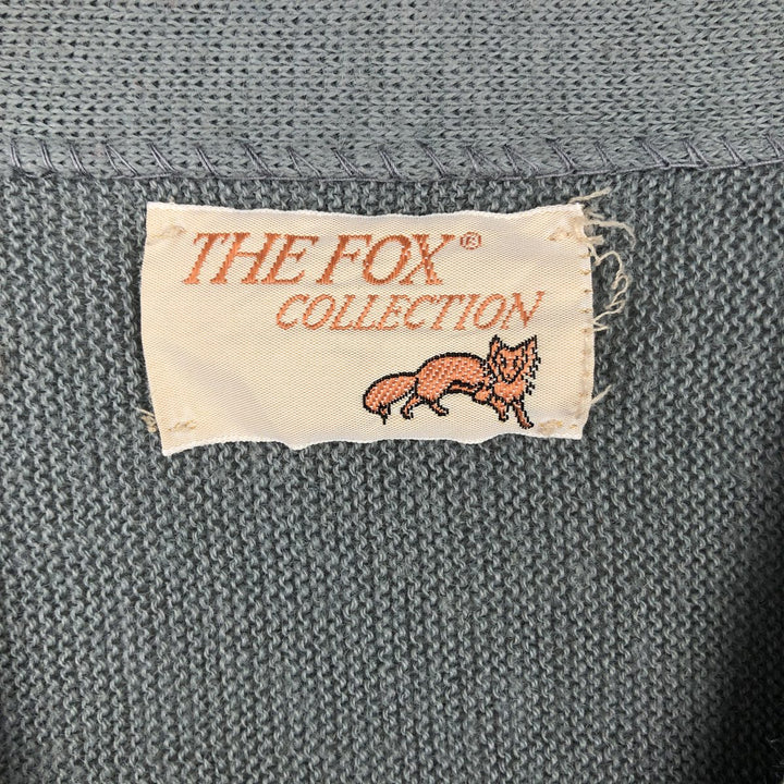 1980'S JCPenney The Fox Collection knit cardigan, men's size L equivalent, vintage. unclear gray type Vintage Second Hand