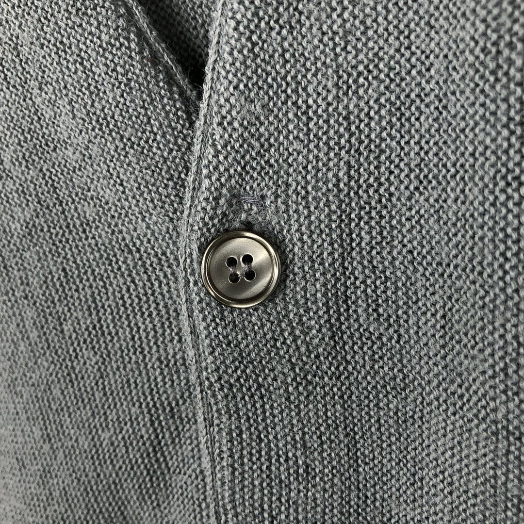 1980'S JCPenney The Fox Collection knit cardigan, men's size L equivalent, vintage. unclear gray type Vintage Second Hand