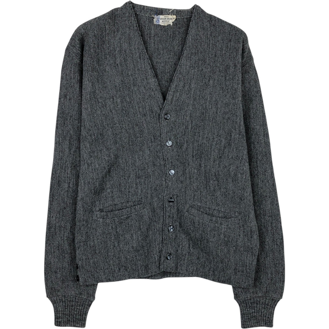 Vintage acrylic knit cardigan, men's size M Oron Acrylic gray type Vintage Second Hand