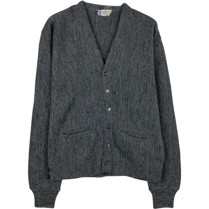 Vintage acrylic knit cardigan, men's size M Oron Acrylic gray type Vintage Second Hand