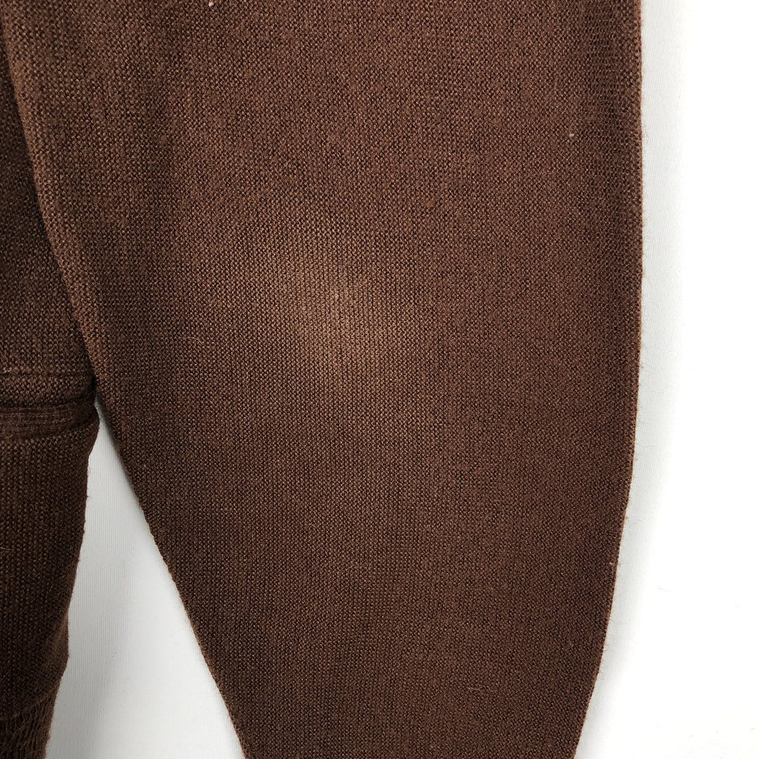 Vintage 1970'S Sears Kings Road acrylic knit cardigan, size L, men's Oron Acrylic brown type Vintage Second Hand