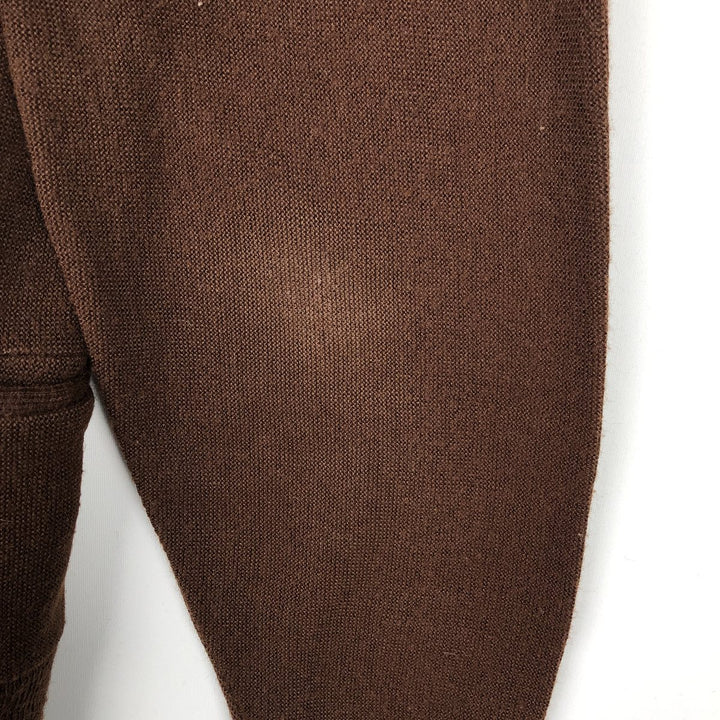Vintage 1970'S Sears Kings Road acrylic knit cardigan, size L, men's Oron Acrylic brown type Vintage Second Hand