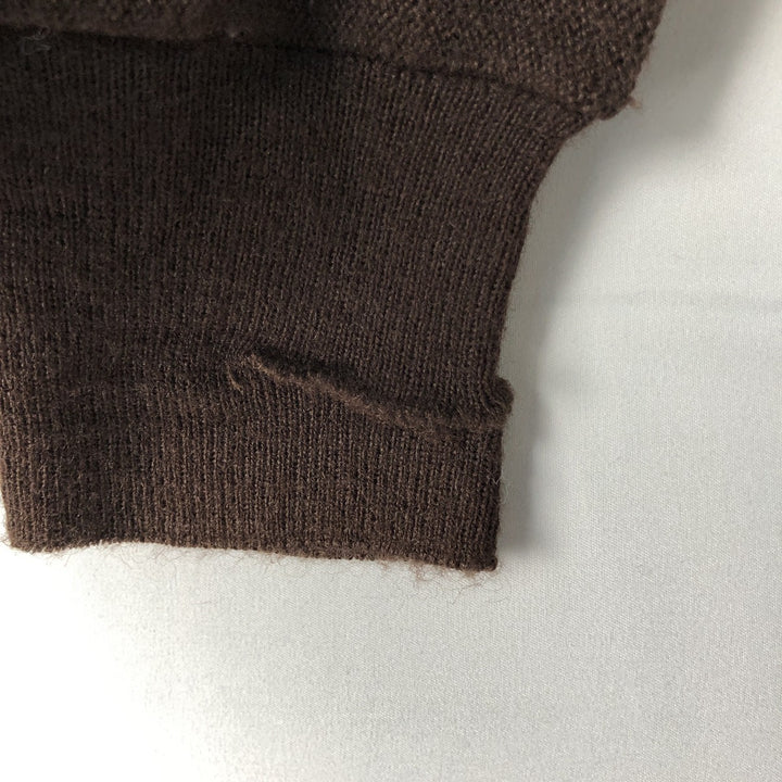 1960'S Puritan Acrylic Knit Cardigan, Made in USA, Men's Size XL (Equivalent), Vintage Oron Acrylic brown type Vintage Second Hand
