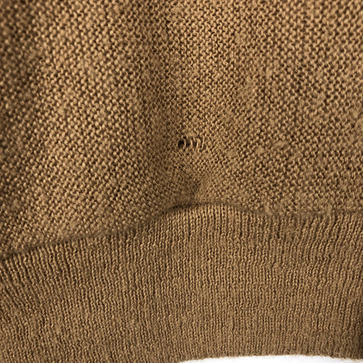 CONTINENTAL Acrylic Knit Cardigan, Made in USA, Men's Size L (approx.) Oron Acrylic Beige type Vintage Second Hand