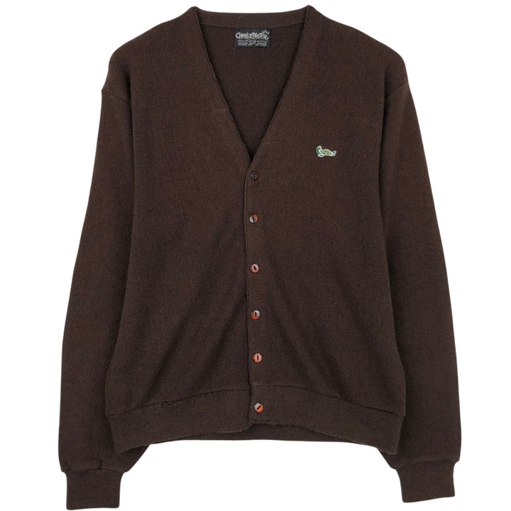 80'S CHALLENGER Acrylic Knit Cardigan, Men's Size L (approx.), Vintage Oron Acrylic brown type Vintage Second Hand