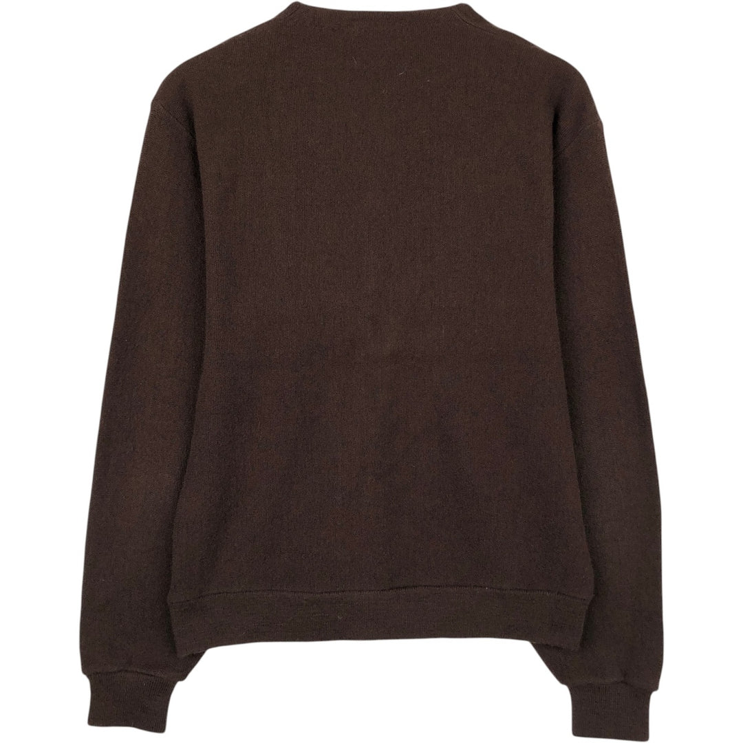 80'S CHALLENGER Acrylic Knit Cardigan, Men's Size L (approx.), Vintage Oron Acrylic brown type Vintage Second Hand