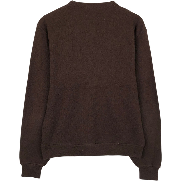 80'S CHALLENGER Acrylic Knit Cardigan, Men's Size L (approx.), Vintage Oron Acrylic brown type Vintage Second Hand