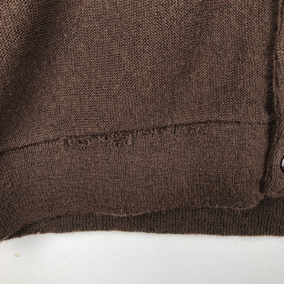 80'S CHALLENGER Acrylic Knit Cardigan, Men's Size L (approx.), Vintage Oron Acrylic brown type Vintage Second Hand