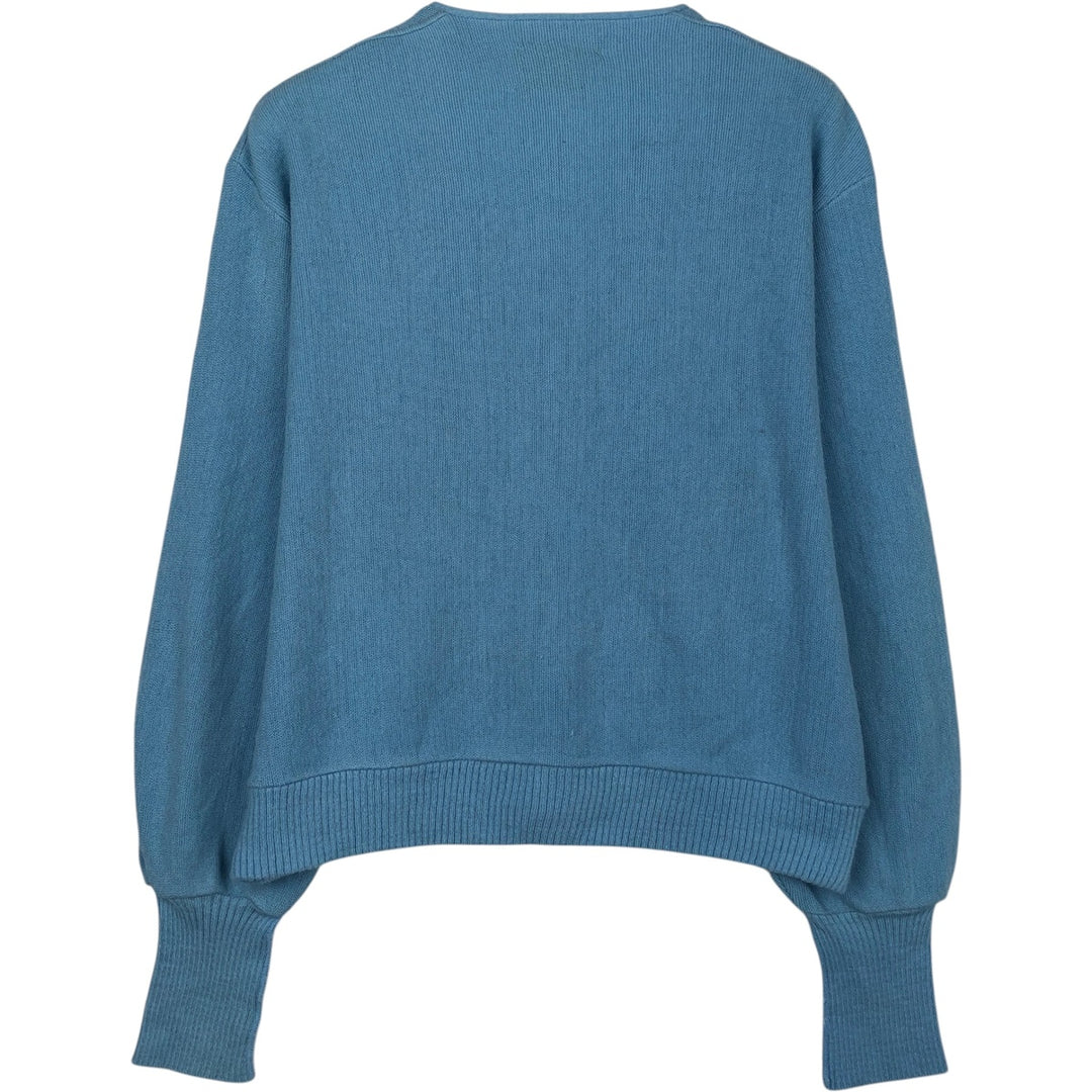 1970'S JCPenney Acrylic Knit Cardigan, Men's Size M (approx.), Vintage Oron Acrylic Blue type light blue Vintage Second Hand