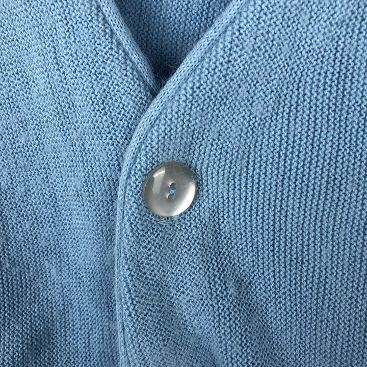 1970'S JCPenney Acrylic Knit Cardigan, Men's Size M (approx.), Vintage Oron Acrylic Blue type light blue Vintage Second Hand