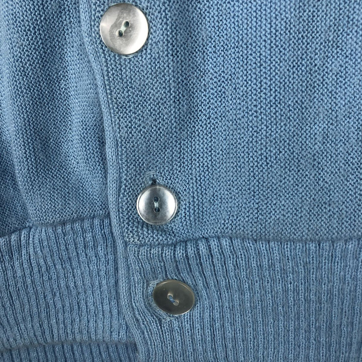 1970'S JCPenney Acrylic Knit Cardigan, Men's Size M (approx.), Vintage Oron Acrylic Blue type light blue Vintage Second Hand