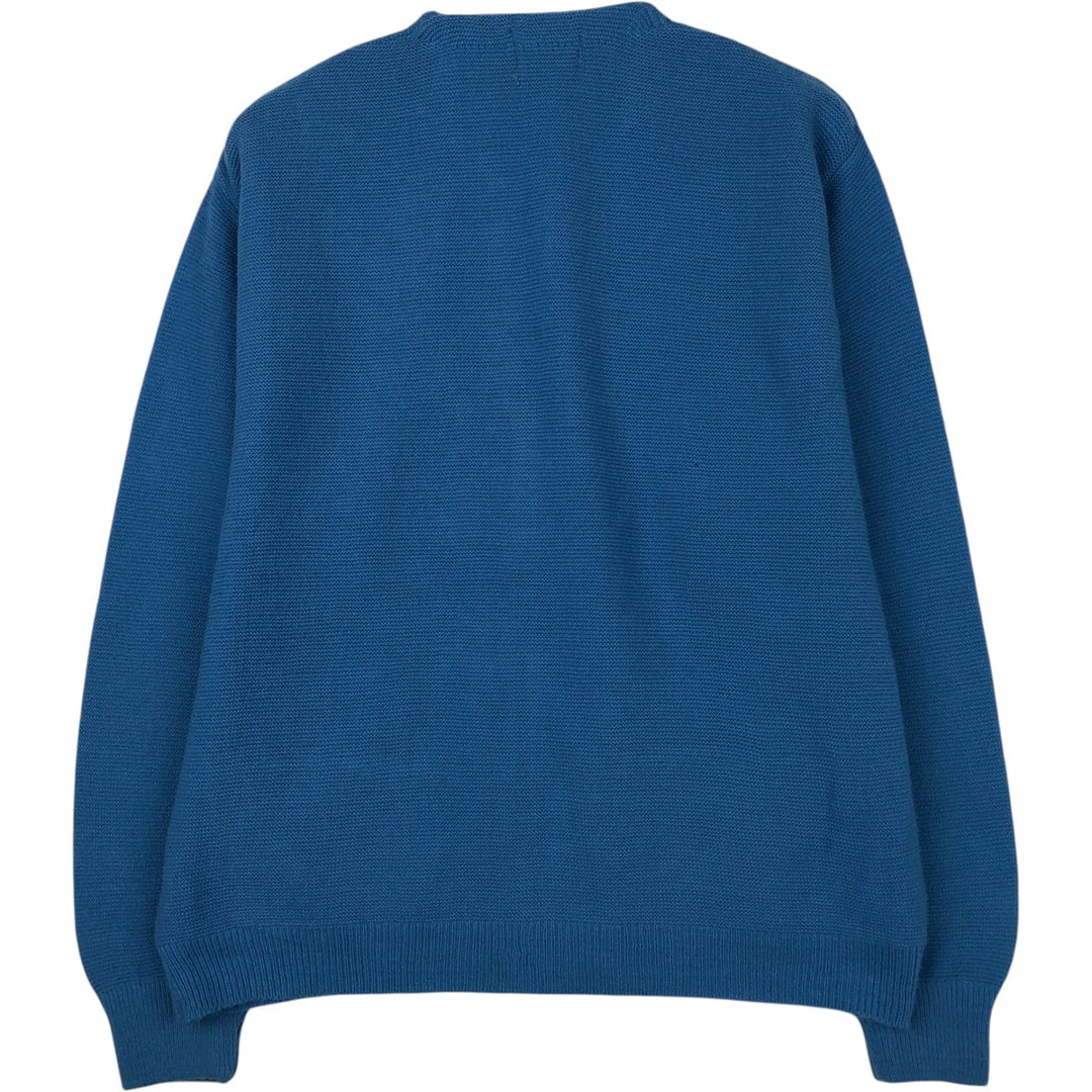 1970'S Cranbrook Acrylic Knit Cardigan, Men's Size XL (Equivalent), Vintage Oron Acrylic Blue type light blue Vintage Second Hand