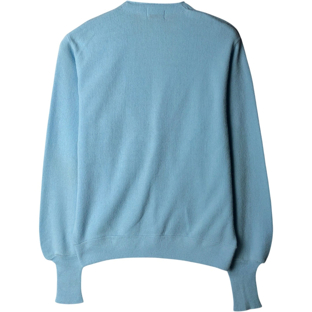 70s-80'S Grand Slam knit cardigan, made in USA, men's size M equivalent, vintage. unclear Blue type light blue Vintage Second Hand