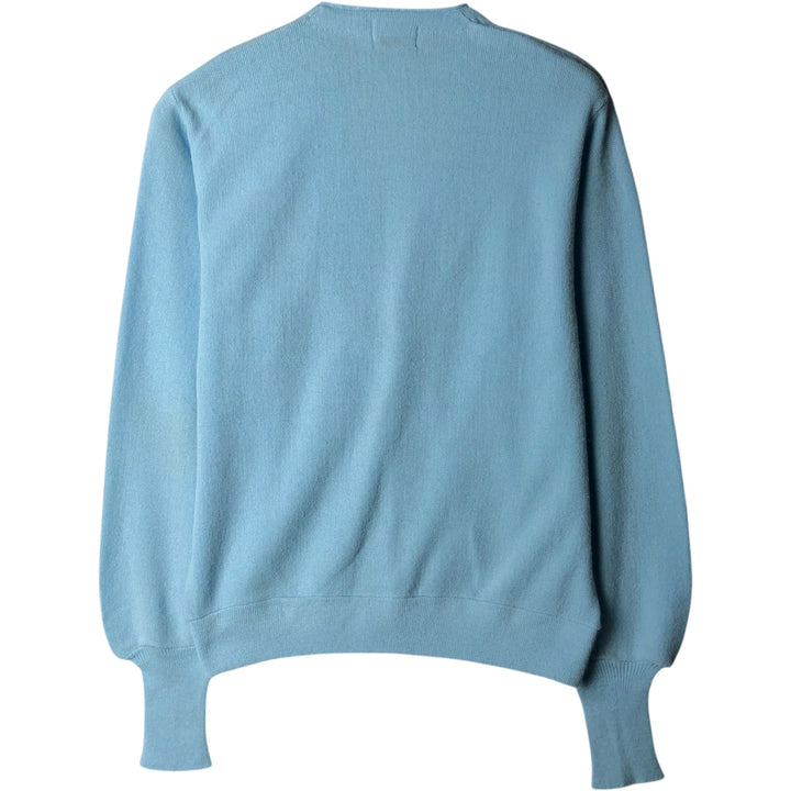 70s-80'S Grand Slam knit cardigan, made in USA, men's size M equivalent, vintage. unclear Blue type light blue Vintage Second Hand