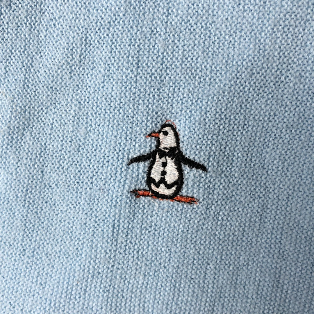 70s-80'S Grand Slam knit cardigan, made in USA, men's size M equivalent, vintage. unclear Blue type light blue Vintage Second Hand