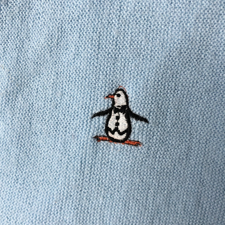 70s-80'S Grand Slam knit cardigan, made in USA, men's size M equivalent, vintage. unclear Blue type light blue Vintage Second Hand
