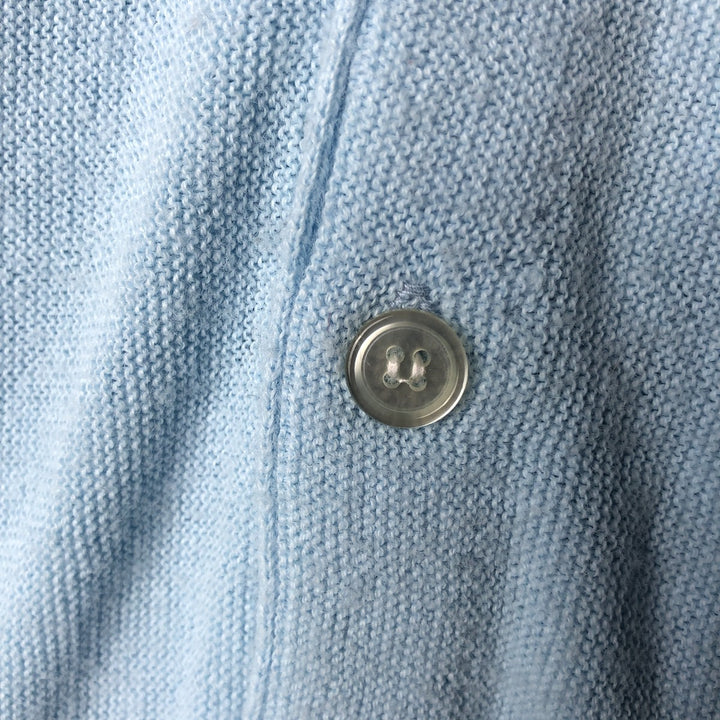 70s-80'S Grand Slam knit cardigan, made in USA, men's size M equivalent, vintage. unclear Blue type light blue Vintage Second Hand