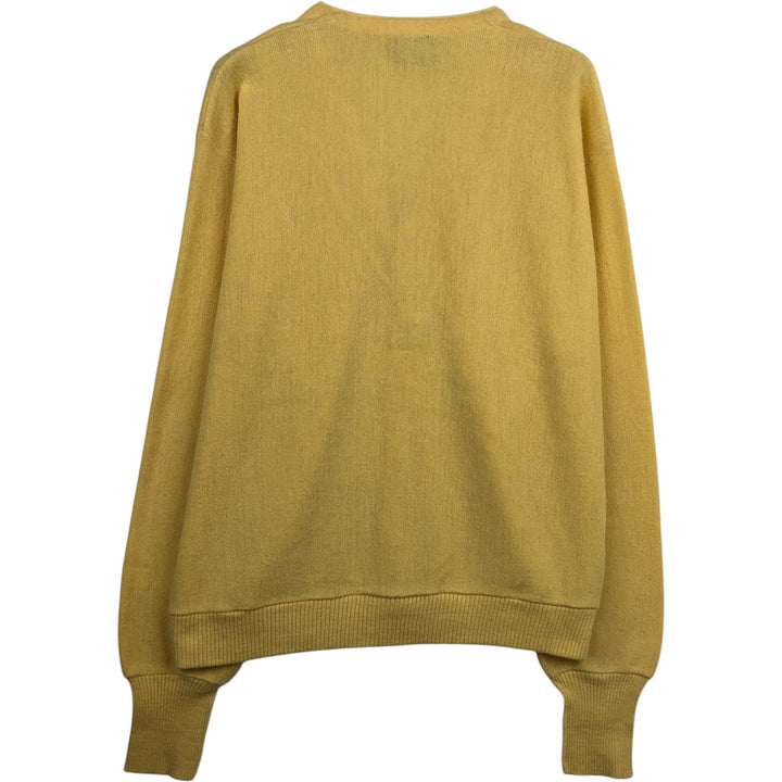 Arnold Palmer Acrylic Knit Cardigan, Made in USA, Men's Size XL Oron Acrylic yellow type Vintage Second Hand