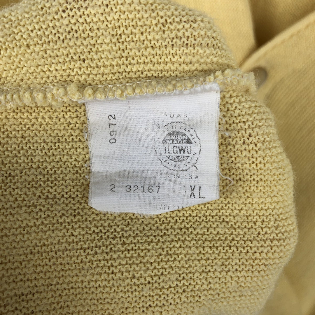 Arnold Palmer Acrylic Knit Cardigan, Made in USA, Men's Size XL Oron Acrylic yellow type Vintage Second Hand