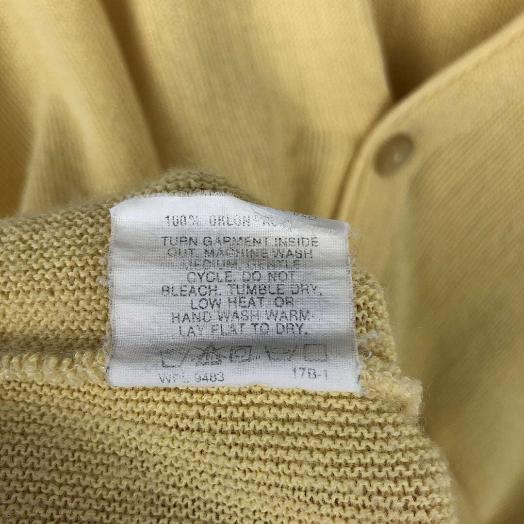Arnold Palmer Acrylic Knit Cardigan, Made in USA, Men's Size XL Oron Acrylic yellow type Vintage Second Hand