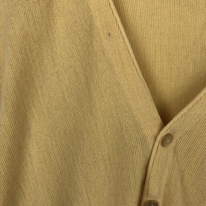 Arnold Palmer Acrylic Knit Cardigan, Made in USA, Men's Size XL Oron Acrylic yellow type Vintage Second Hand