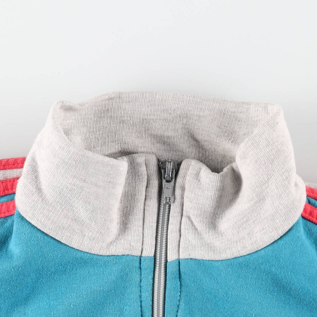 Adidas Trefoil Logo Full-Zip Sweatshirt, Men's Size L (approx.), Vintage polyester Blue type light blue Vintage Second Hand
