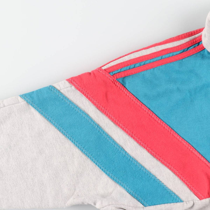 Adidas Trefoil Logo Full-Zip Sweatshirt, Men's Size L (approx.), Vintage polyester Blue type light blue Vintage Second Hand