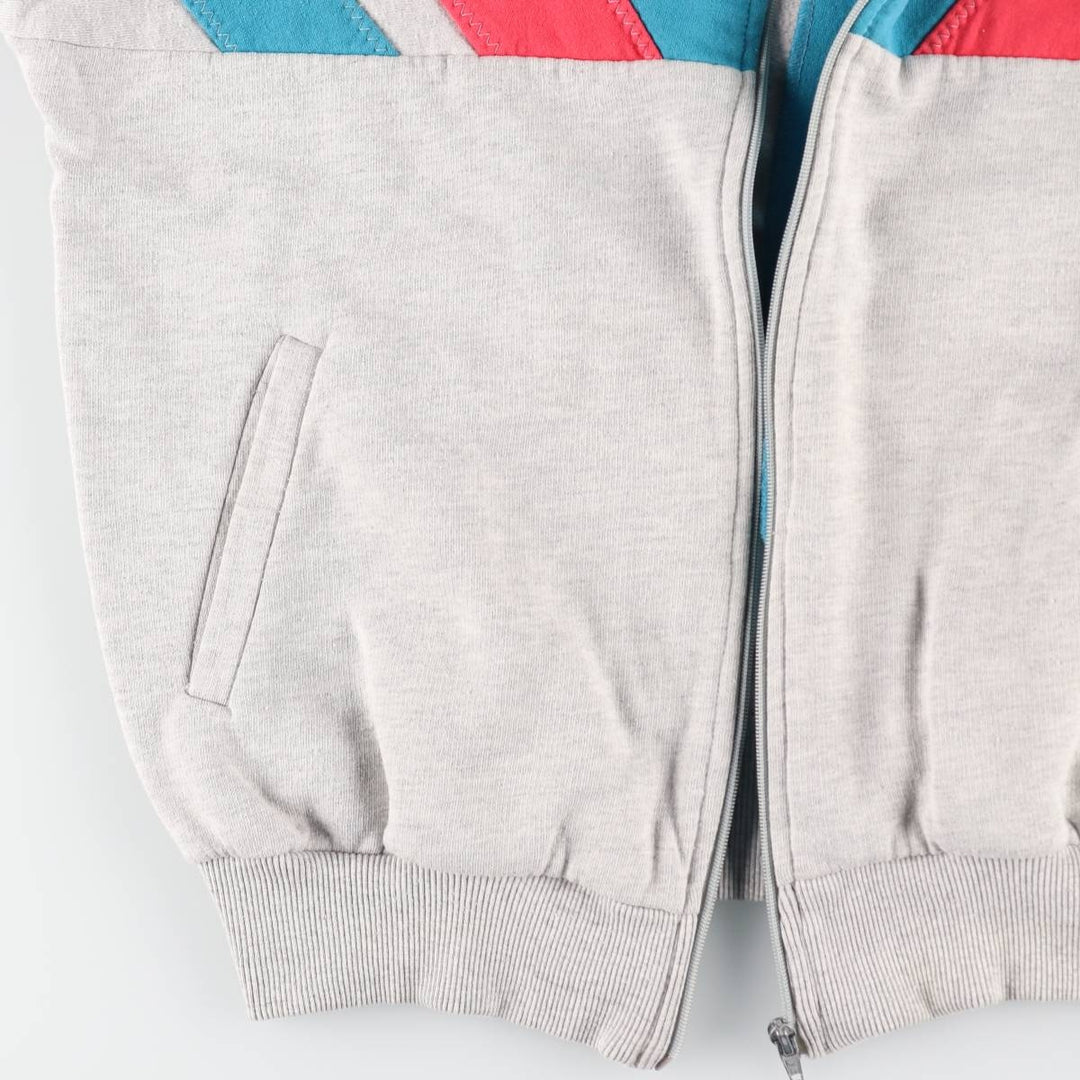 Adidas Trefoil Logo Full-Zip Sweatshirt, Men's Size L (approx.), Vintage polyester Blue type light blue Vintage Second Hand