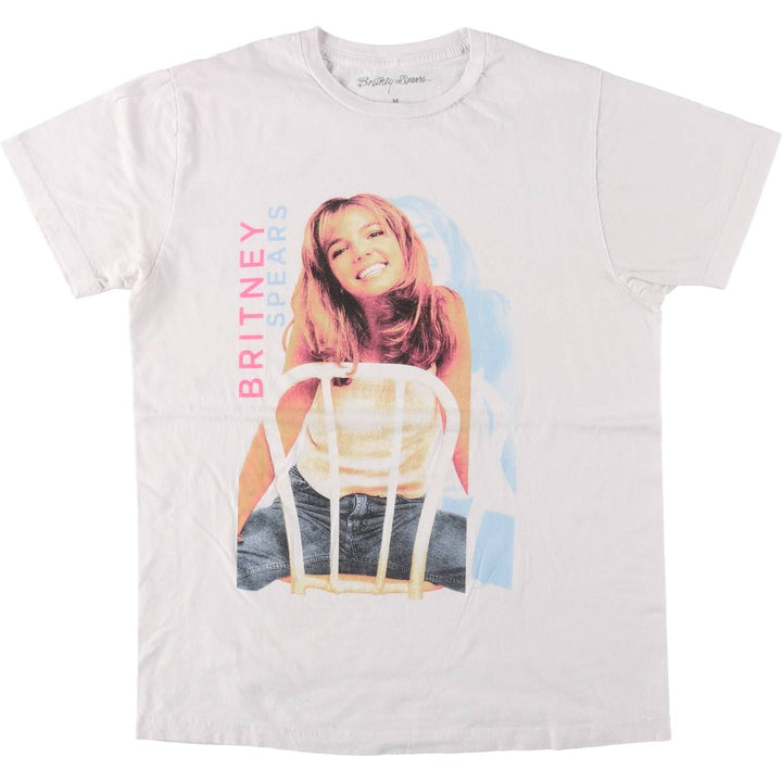 Britney Spears band t-shirt, women's size M. cotton white type Vintage Second Hand