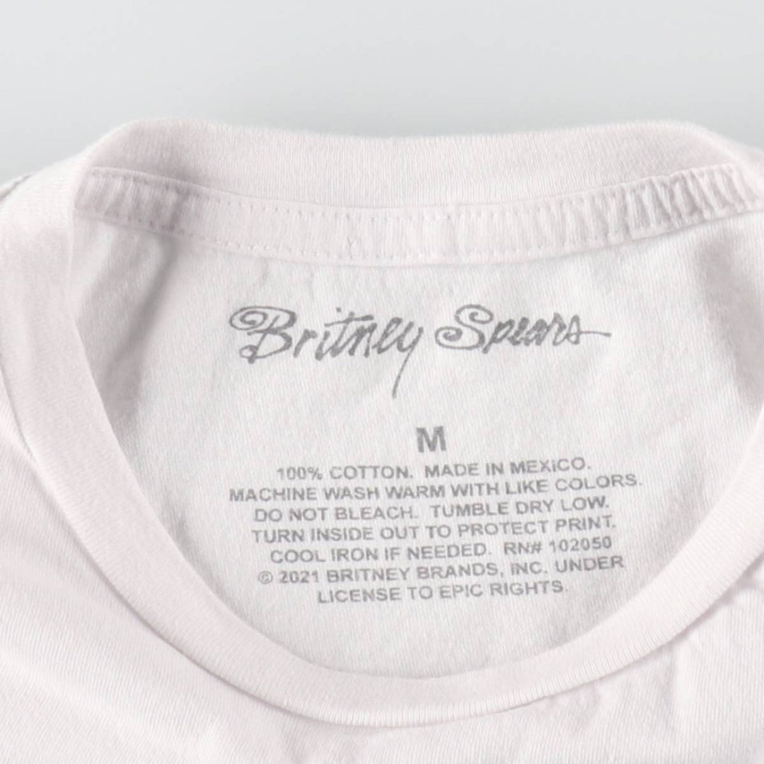Britney Spears band t-shirt, women's size M. cotton white type Vintage Second Hand