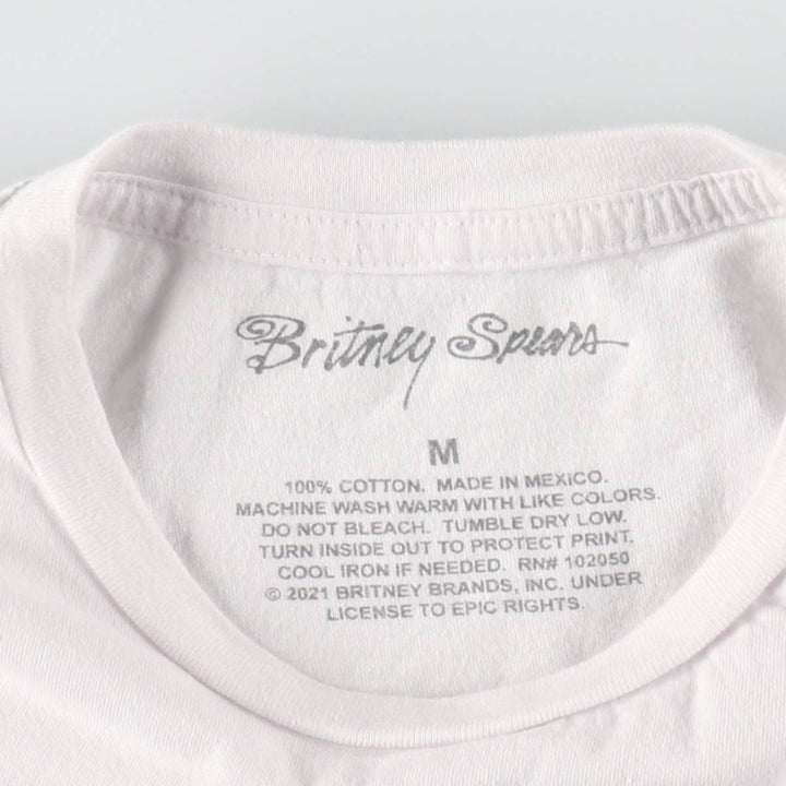 Britney Spears band t-shirt, women's size M. cotton white type Vintage Second Hand