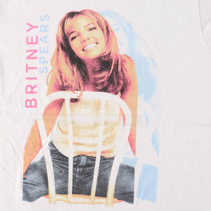 Britney Spears band t-shirt, women's size M. cotton white type Vintage Second Hand