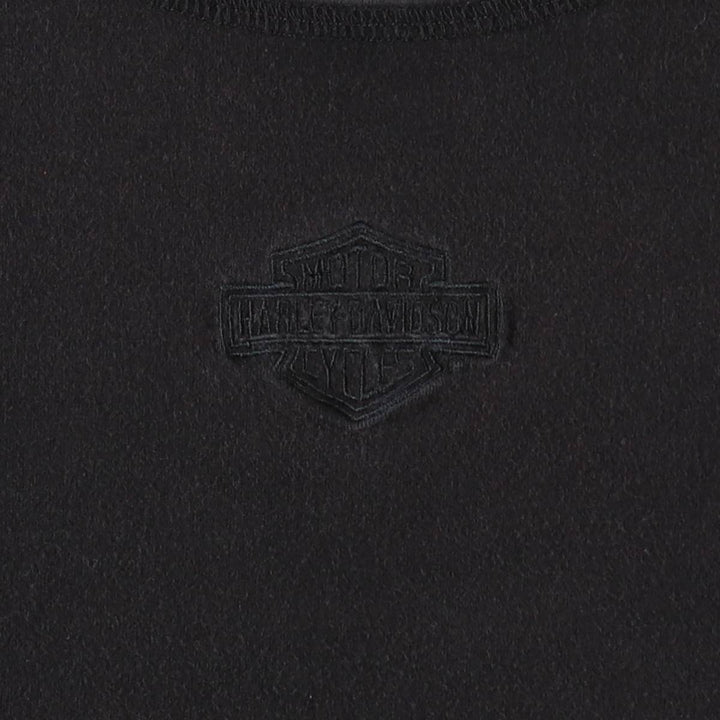 Harley-Davidson Motorcycle Long-Sleeve T-Shirt (Women's Size L) cotton black type Vintage Second Hand