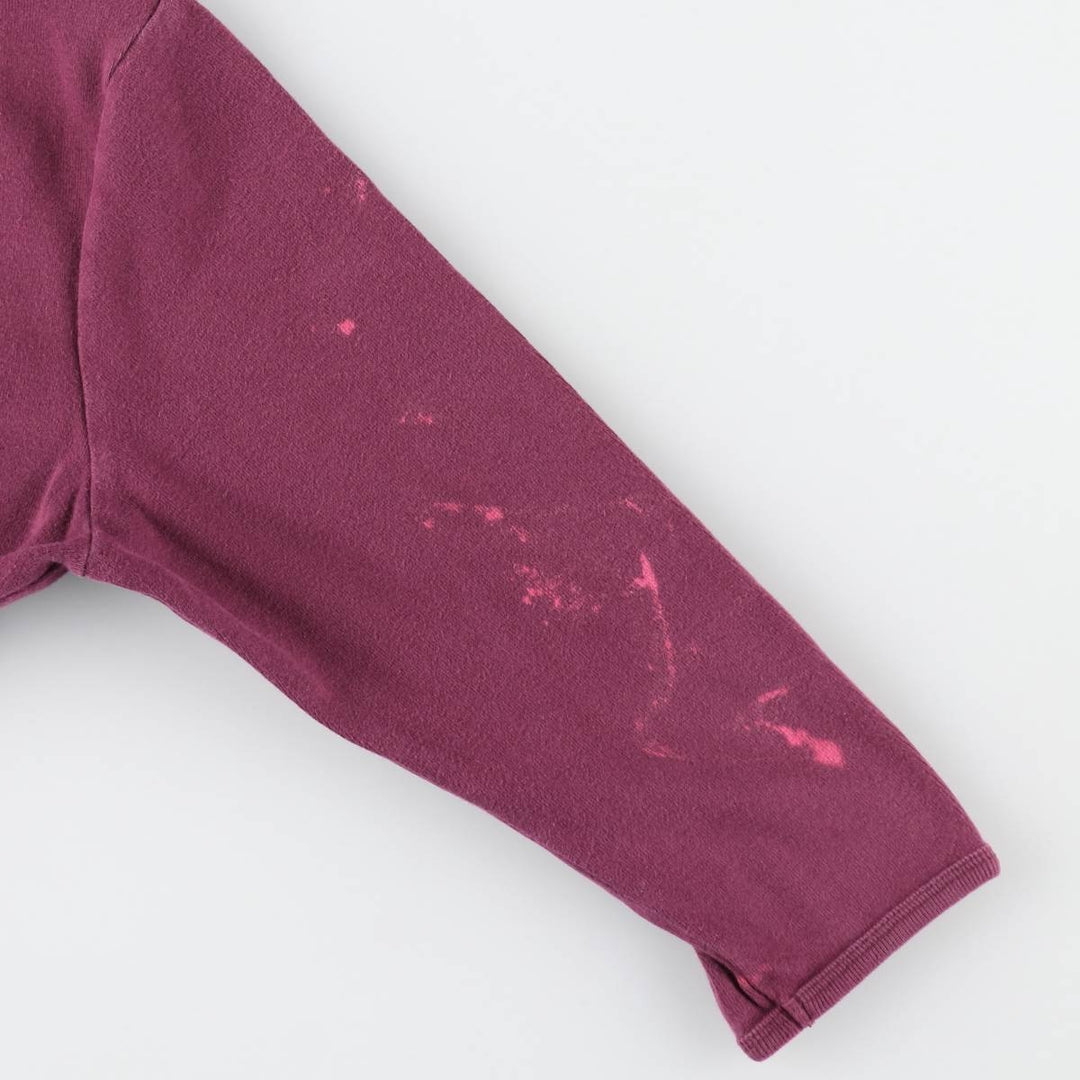 Harley-Davidson Tribal Motorcycle Slit Neck Long-Sleeve T-Shirt with Eyelets (Women's Size S) cotton Purple type red-purple Vintage Second Hand
