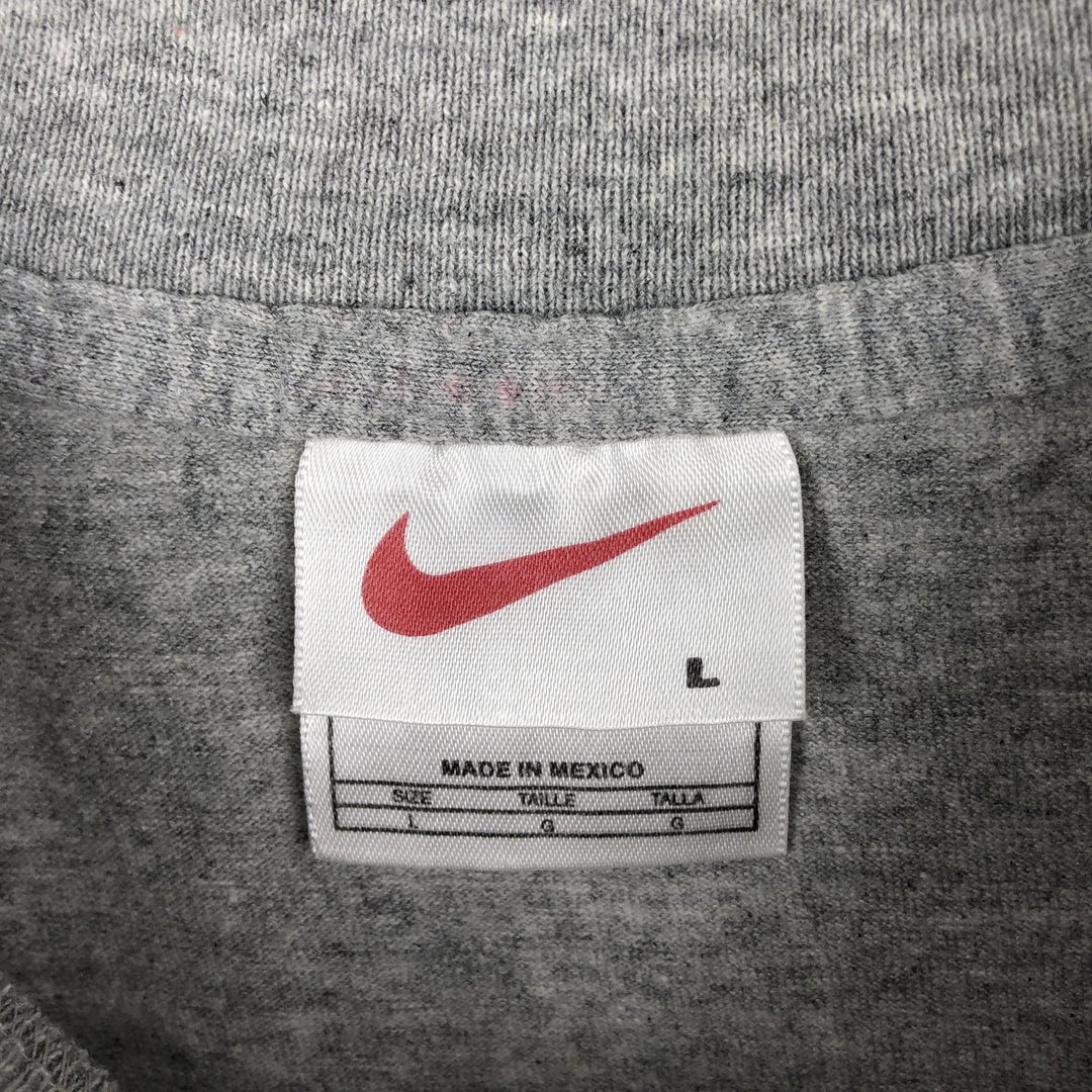 90'S Nike Center Logo Long-Sleeve T-Shirt, Men's Size L (Equivalent), Vintage cotton gray type Vintage Second Hand
