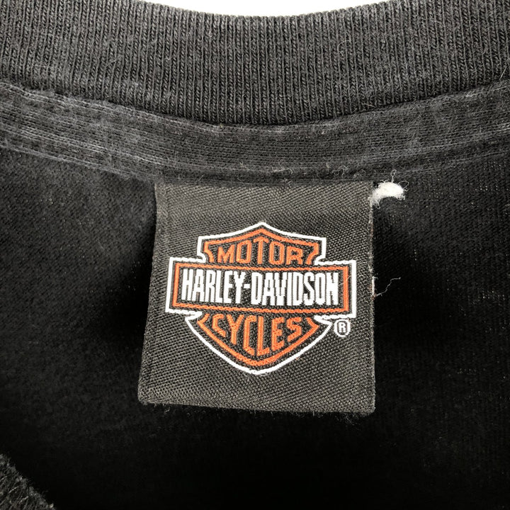 Harley-Davidson Long Sleeve T-Shirt, Men's XL Size unclear black type Vintage Second Hand